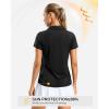G Gradual Polo Shirts for Women Short Sleeve Golf Shirts V Neck Collared Top Cooling Lightweight UPF 50+ Tennis Work Dry Fit(Black)