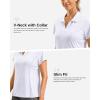G Gradual Polo Shirts for Women Short Sleeve Golf Shirts V Neck Collared Top Cooling Lightweight UPF 50+ Tennis Work Dry Fit(Black Dot)