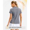 G Gradual Polo Shirts for Women Short Sleeve Golf Shirts V Neck Collared Top Cooling Lightweight UPF 50+ Tennis Work Dry Fit(Heather Grey)