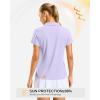 G Gradual Polo Shirts for Women Short Sleeve Golf Shirts V Neck Collared Top Cooling Lightweight UPF 50+ Tennis Work Dry Fit(Heather Light Purple)