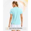 G Gradual Polo Shirts for Women Short Sleeve Golf Shirts V Neck Collared Top Cooling Lightweight UPF 50+ Tennis Work Dry Fit(Heather Sky Blue)