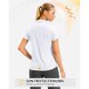 G Gradual Polo Shirts for Women Short Sleeve Golf Shirts V Neck Collared Top Cooling Lightweight UPF 50+ Tennis Work Dry Fit(Heather White)