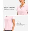 G Gradual Polo Shirts for Women Short Sleeve Golf Shirts V Neck Collared Top Cooling Lightweight UPF 50+ Tennis Work Dry Fit(Peach)