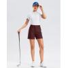 G Gradual Women’s 5″ Golf Hiking Shorts with Deep Pockets Stretchy Outdoor Womens Shorts Dressy Casual Walking Travel(Wine)