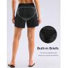 G Gradual Women’s 5″ Swim Shorts Zipper Pockets Quick Dry Board Shorts Bathing Suit Bottom with Liner Running Athletic Shorts(A-black)