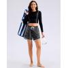 G Gradual Women’s 5″ Swim Shorts Zipper Pockets Quick Dry Board Shorts Bathing Suit Bottom with Liner Running Athletic Shorts(Black Camo)