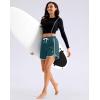 G Gradual Women’s 5″ Swim Shorts Zipper Pockets Quick Dry Board Shorts Bathing Suit Bottom with Liner Running Athletic Shorts(Deep Green)