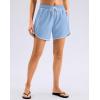 G Gradual Women’s 5″ Swim Shorts Zipper Pockets Quick Dry Board Shorts Bathing Suit Bottom with Liner Running Athletic Shorts(Light Haze Blue)