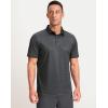 Men’s Golf Polo Shirts Dry Fit Performance Moisture Wicking Casual Print Golf Shirts for Men Breathable(Black Rectangle)