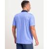 Men’s Golf Polo Shirts Dry Fit Performance Moisture Wicking Casual Print Golf Shirts for Men Breathable(Blue Golf Club)