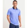 Men’s Golf Polo Shirts Dry Fit Performance Moisture Wicking Casual Print Golf Shirts for Men Breathable(Blue Golf Club)