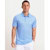 Men’s Golf Polo Shirts Dry Fit Performance Moisture Wicking Casual Print Golf Shirts for Men Breathable(Coconut Tree)