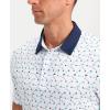 Men’s Golf Polo Shirts Dry Fit Performance Moisture Wicking Casual Print Golf Shirts for Men Breathable(Golf Flag)