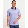Men’s Golf Polo Shirts Dry Fit Performance Moisture Wicking Casual Print Golf Shirts for Men Breathable(Purple Geometry)