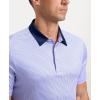 Men’s Golf Polo Shirts Dry Fit Performance Moisture Wicking Casual Print Golf Shirts for Men Breathable(Purple Geometry)