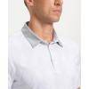 Men’s Golf Polo Shirts Dry Fit Performance Moisture Wicking Casual Print Golf Shirts for Men Breathable(White Rhombus)