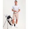 Men’s Golf Polo Shirts Dry Fit Performance Moisture Wicking Casual Print Golf Shirts for Men Breathable(White Rhombus)