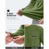 Men’s Sun Protection Shirts UPF 50+ Rash Guard for Men Swim Long Sleeve Hiking Fishing Athletic Workout Shirt(Army Green Compass)