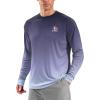 Men’s Sun Protection Shirts UPF 50+ Rash Guard for Men Swim Long Sleeve Hiking Fishing Athletic Workout Shirt(Blue Mountaineer)