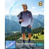 Men’s Sun Protection Shirts UPF 50+ Rash Guard for Men Swim Long Sleeve Hiking Fishing Athletic Workout Shirt(Blue Mountaineer)