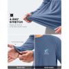 Men’s Sun Protection Shirts UPF 50+ Rash Guard for Men Swim Long Sleeve Hiking Fishing Athletic Workout Shirt(Grey Blue Shark)