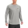 Men’s Sun Protection Shirts UPF 50+ Rash Guard for Men Swim Long Sleeve Hiking Fishing Athletic Workout Shirt(Grey Gradient Mountai)