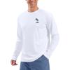Men’s Sun Protection Shirts UPF 50+ Rash Guard for Men Swim Long Sleeve Hiking Fishing Athletic Workout Shirt(White Coconut Tree)