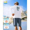 Men’s Sun Protection Shirts UPF 50+ Rash Guard for Men Swim Long Sleeve Hiking Fishing Athletic Workout Shirt(White Marlin)