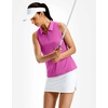 G Gradual Women’s Golf Shirt Racerback Tank Zip Up Athletic Sleeveless Top Tennis Pickleball Cooling Polo Shirts Lightweight, Heather Rose, Large
