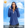 G Gradual Women’s Sun Protection Jackets Lightweight Zip Up Hoodies 4 Pockets UPF 50+ Sun Shirt Hiking Beach Athletic Workout(Dark Blue)