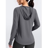 G Gradual Women’s Sun Protection Jackets Lightweight Zip Up Hoodies 4 Pockets UPF 50+ Sun Shirt Hiking Beach Athletic Workout(Dark Grey)