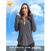 G Gradual Women’s Sun Protection Jackets Lightweight Zip Up Hoodies 4 Pockets UPF 50+ Sun Shirt Hiking Beach Athletic Workout(Dark Grey)