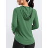 G Gradual Women’s Sun Protection Jackets Lightweight Zip Up Hoodies 4 Pockets UPF 50+ Sun Shirt Hiking Beach Athletic Workout(Green)