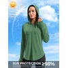G Gradual Women’s Sun Protection Jackets Lightweight Zip Up Hoodies 4 Pockets UPF 50+ Sun Shirt Hiking Beach Athletic Workout(Green)