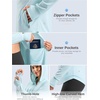 G Gradual Women’s Sun Protection Jackets Lightweight Zip Up Hoodies 4 Pockets UPF 50+ Sun Shirt Hiking Beach Athletic Workout(Light Blue)