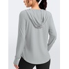 G Gradual Women’s Sun Protection Jackets Lightweight Zip Up Hoodies 4 Pockets UPF 50+ Sun Shirt Hiking Beach Athletic Workout(Light Grey)