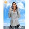 G Gradual Women’s Sun Protection Jackets Lightweight Zip Up Hoodies 4 Pockets UPF 50+ Sun Shirt Hiking Beach Athletic Workout(Light Grey)