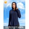 G Gradual Women’s Sun Protection Jackets Lightweight Zip Up Hoodies 4 Pockets UPF 50+ Sun Shirt Hiking Beach Athletic Workout(Navy)