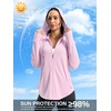 G Gradual Women’s Sun Protection Jackets Lightweight Zip Up Hoodies 4 Pockets UPF 50+ Sun Shirt Hiking Beach Athletic Workout(Pink)