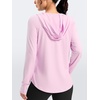 G Gradual Women’s Sun Protection Jackets Lightweight Zip Up Hoodies 4 Pockets UPF 50+ Sun Shirt Hiking Beach Athletic Workout(Pink)