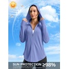 G Gradual Women’s Sun Protection Jackets Lightweight Zip Up Hoodies 4 Pockets UPF 50+ Sun Shirt Hiking Beach Athletic Workout(Provence)