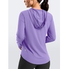G Gradual Women’s Sun Protection Jackets Lightweight Zip Up Hoodies 4 Pockets UPF 50+ Sun Shirt Hiking Beach Athletic Workout(Purple)