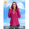 G Gradual Women’s Sun Protection Jackets Lightweight Zip Up Hoodies 4 Pockets UPF 50+ Sun Shirt Hiking Beach Athletic Workout(Rose)