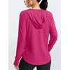 G Gradual Women’s Sun Protection Jackets Lightweight Zip Up Hoodies 4 Pockets UPF 50+ Sun Shirt Hiking Beach Athletic Workout(Rose)