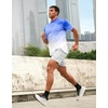 Men’s Athletic Running Shirts Dry Fit Moisture Wicking Workout Gym T-Shirts Short Sleeve Cooling Tee Tops for Men(A-blue/White Gradient)