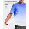 Men’s Athletic Running Shirts Dry Fit Moisture Wicking Workout Gym T-Shirts Short Sleeve Cooling Tee Tops for Men(A-blue/White Gradient)