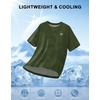 Men’s Athletic Running Shirts Dry Fit Moisture Wicking Workout Gym T-Shirts Short Sleeve Cooling Tee Tops for Men(A-olive Linear)