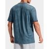 Men’s Athletic Running Shirts Dry Fit Moisture Wicking Workout Gym T-Shirts Short Sleeve Cooling Tee Tops for Men(A-teal Linear)