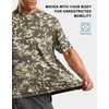 Men’s Athletic Running Shirts Dry Fit Moisture Wicking Workout Gym T-Shirts Short Sleeve Cooling Tee Tops for Men(Brown Camo)