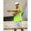 Men’s Athletic Running Shirts Dry Fit Moisture Wicking Workout Gym T-Shirts Short Sleeve Cooling Tee Tops for Men(Green Neon)